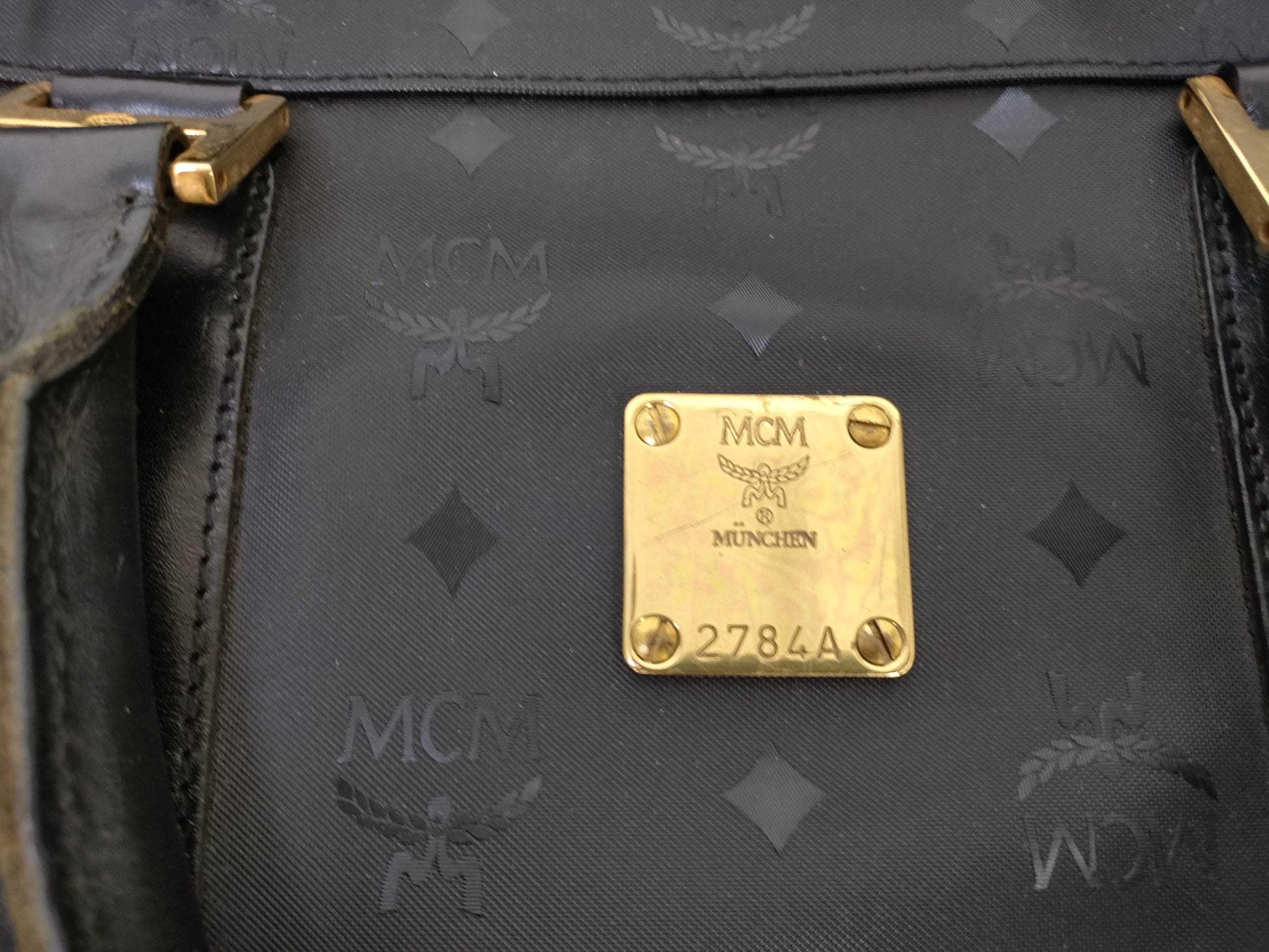 MCM Boston Block Boston Bag
