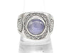 Stainless steel 3.34ct D 0.26ct Pt900 21.1g ring 