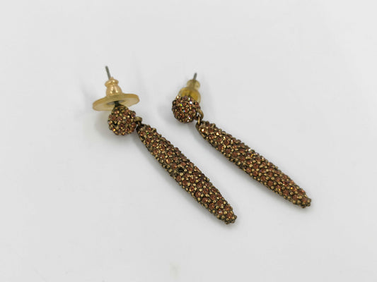 Yves Saint Laurent Rhinestone Logo Earrings