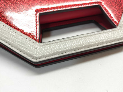Kate Spade Red Multi Detour Glitter Patent Handbag