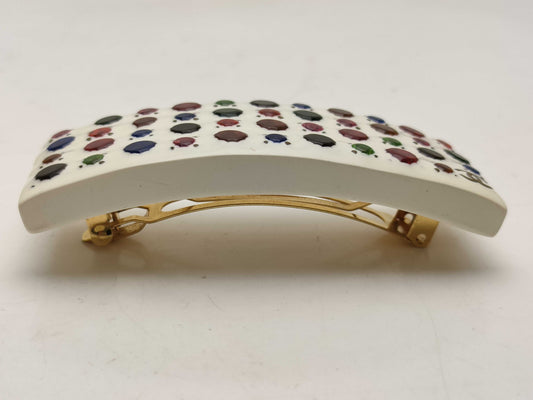 CHANEL 98P Color Stone Barrette Hair Accessory
