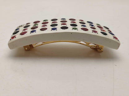CHANEL 98P Color Stone Barrette Hair Accessory
