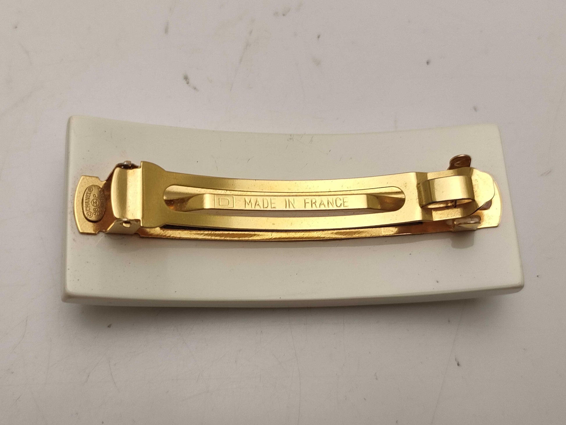 CHANEL 98P Color Stone Barrette Hair Accessory
