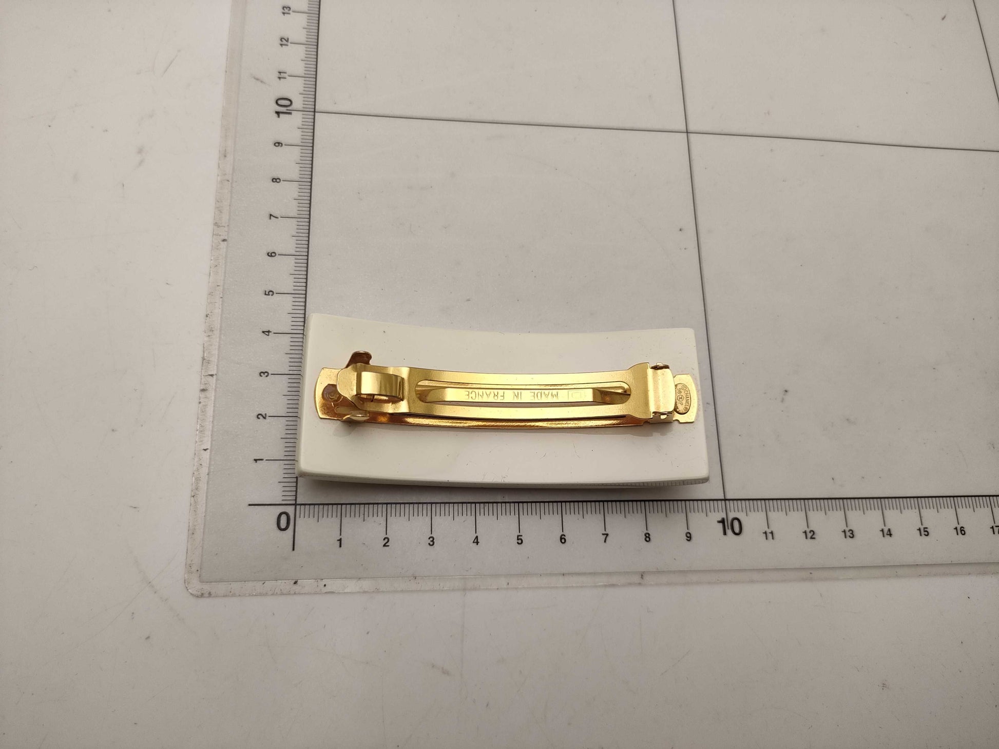 CHANEL 98P Color Stone Barrette Hair Accessory