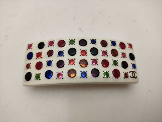 CHANEL 98P Color Stone Barrette Hair Accessory