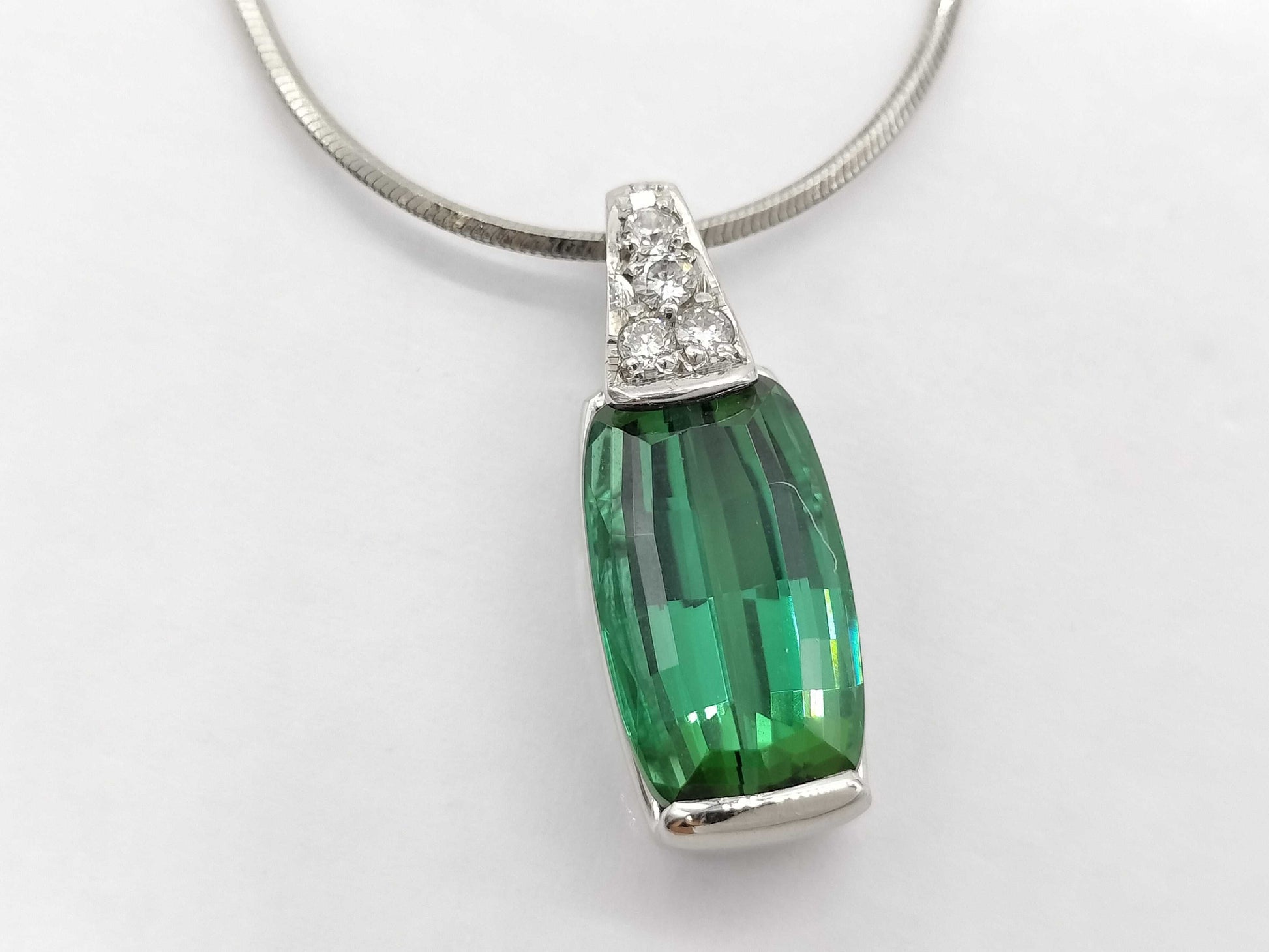 TL 4.14ct D 0.08ct Pt900/Pt850 8.2g Necklace 