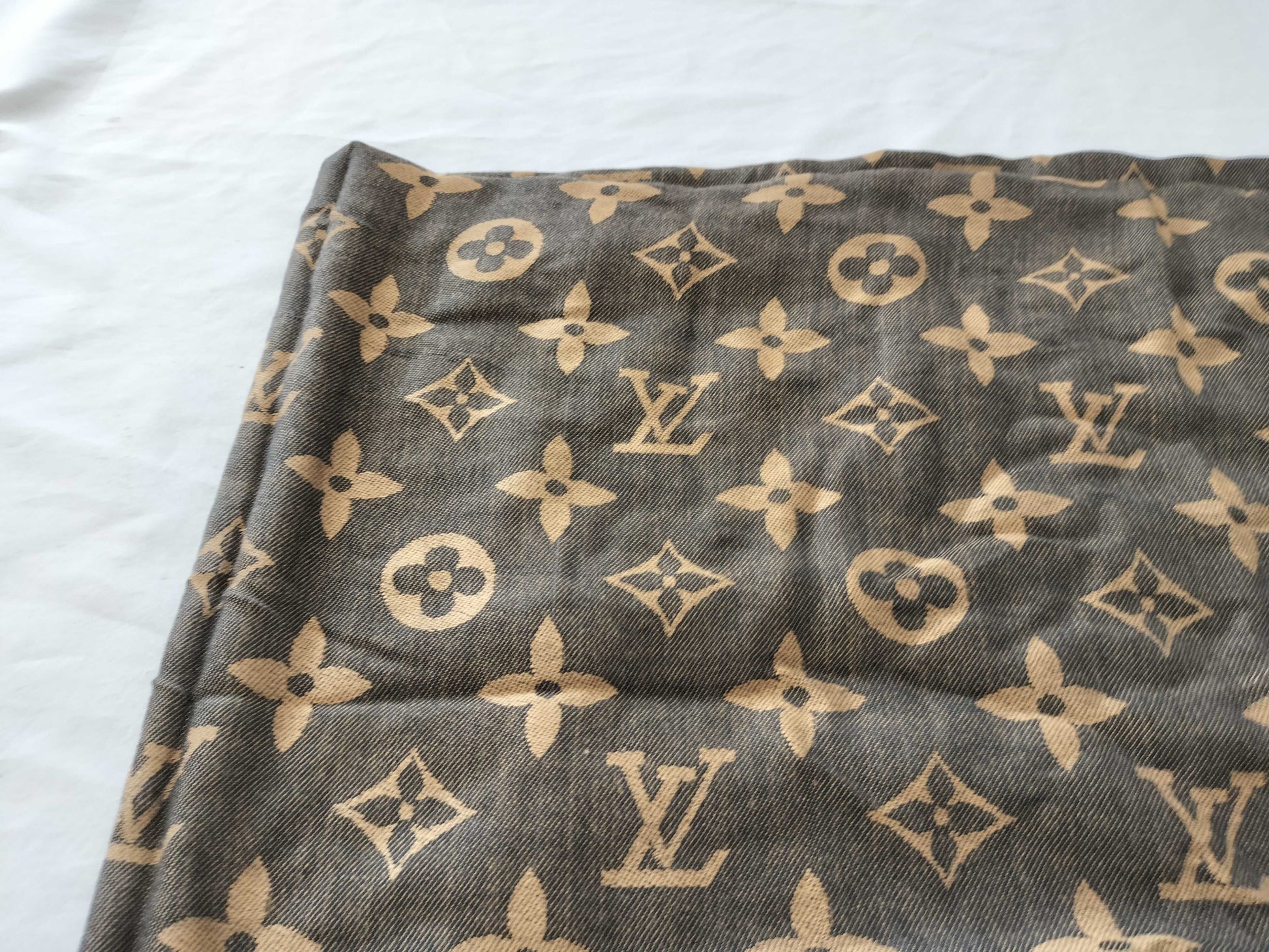 LOUIS VUITTON Monogram Large Fringe Stole*1 Scarf