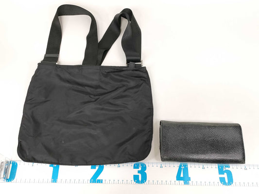 PRADA nylon shoulder bag/Burberry long wallet shoulder bag