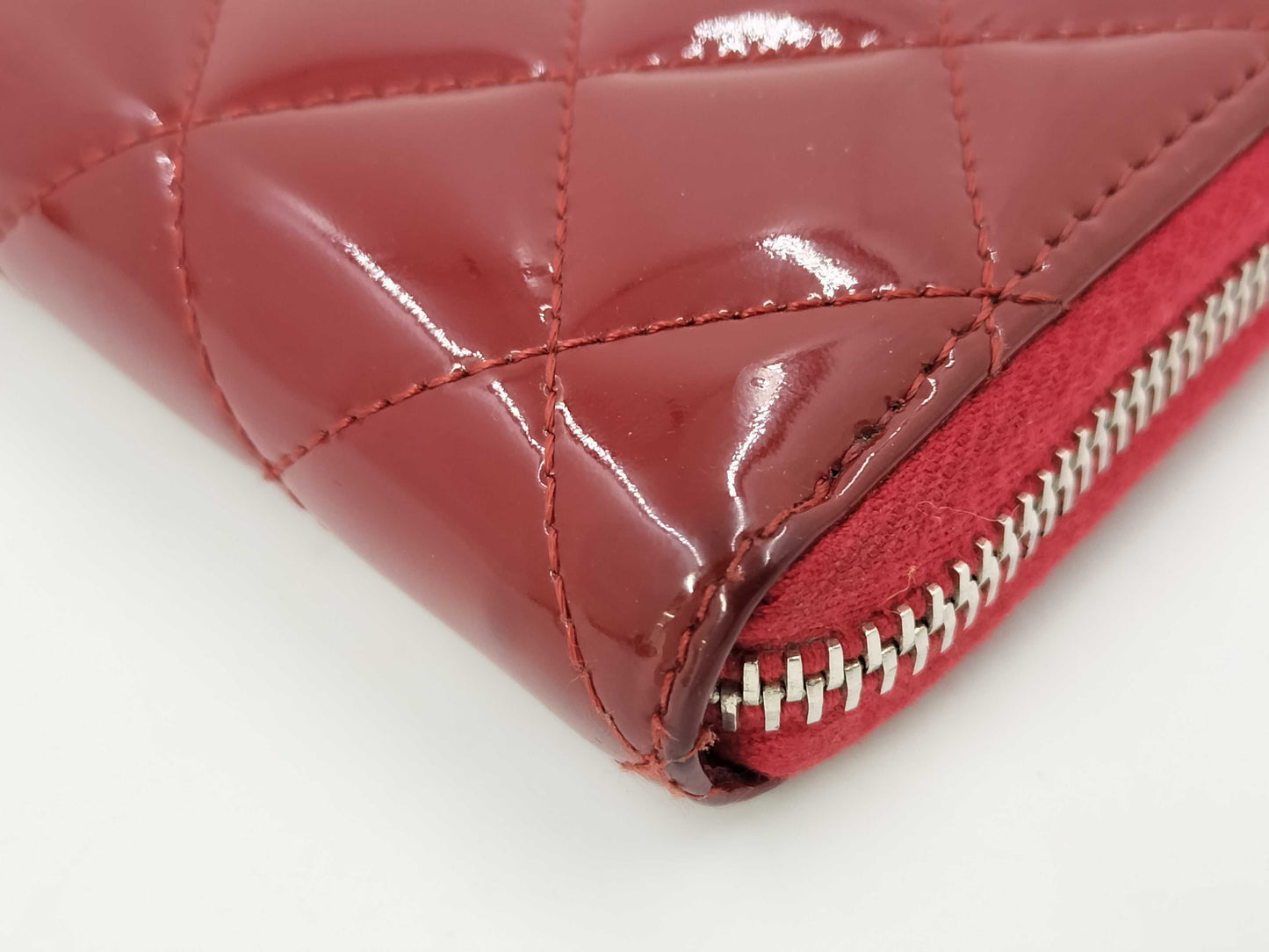 CHANEL Enamel Coco Mark Round Zip Wallet, No. 15