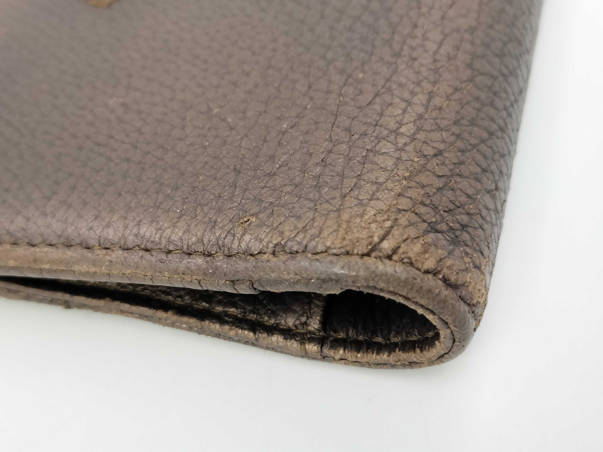 CHANEL Caviar Skin Coco Mark Back with Chain Leather Brown 10 Series Wallet