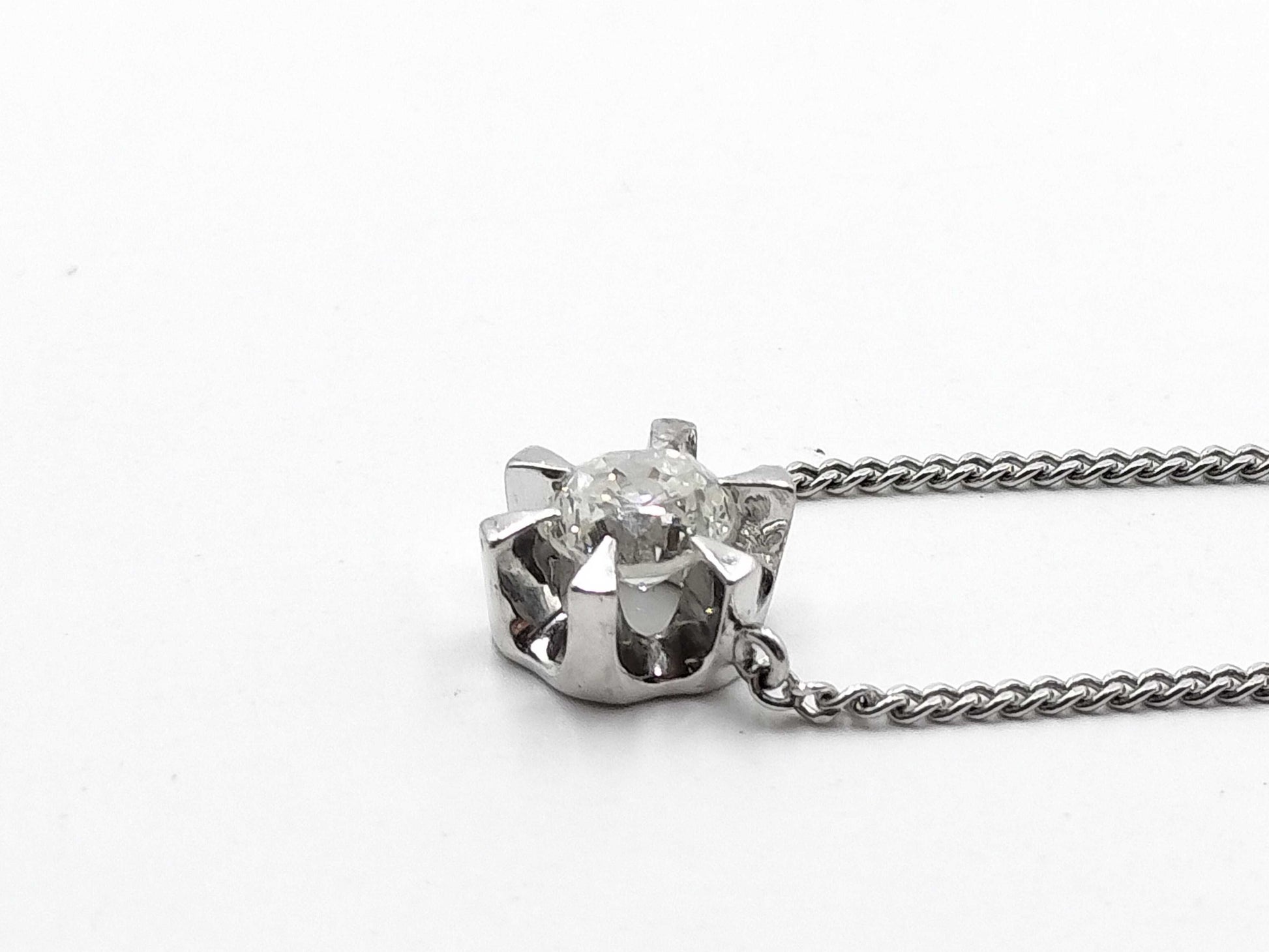 D0.41ct Pt900/850 3.3g Necklace 