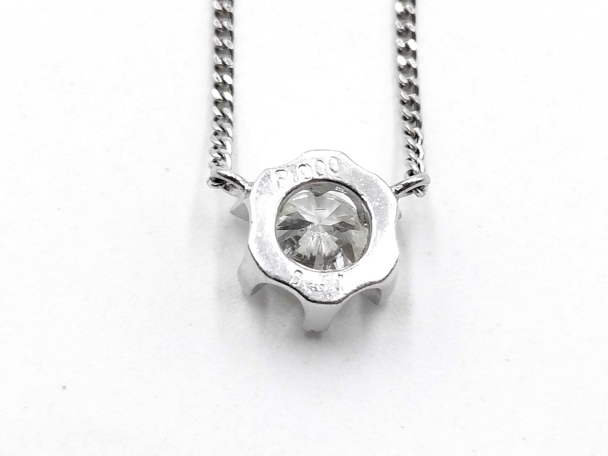 D0.41ct Pt900/850 3.3g Necklace 