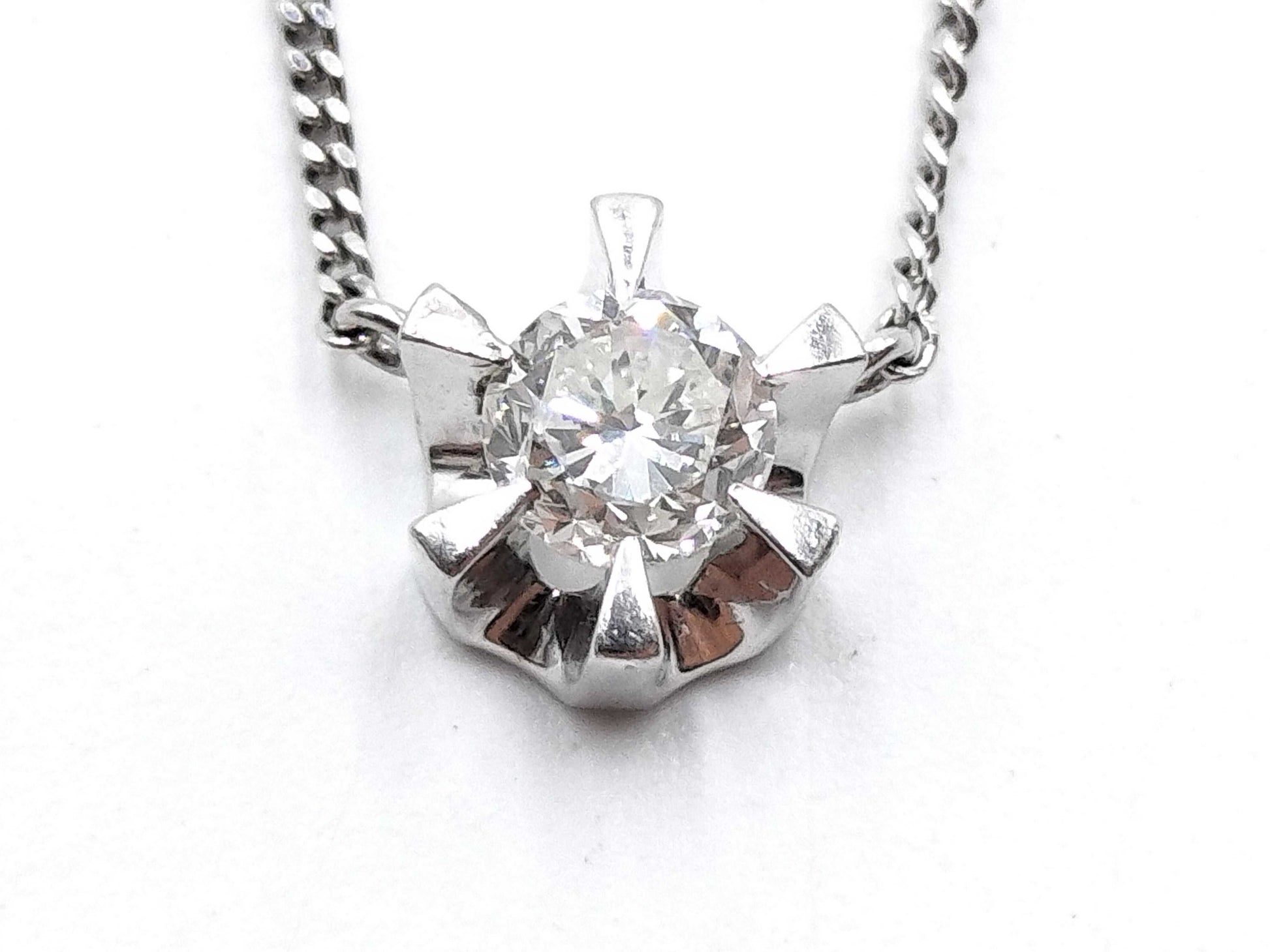 D0.41ct Pt900/850 3.3g Necklace 