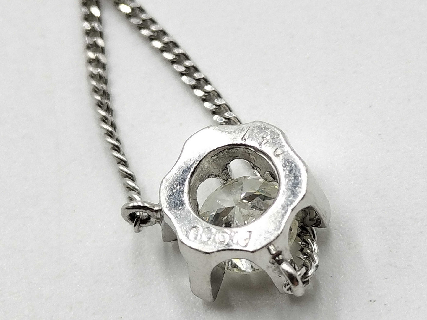 D0.41ct Pt900/850 3.3g Necklace 