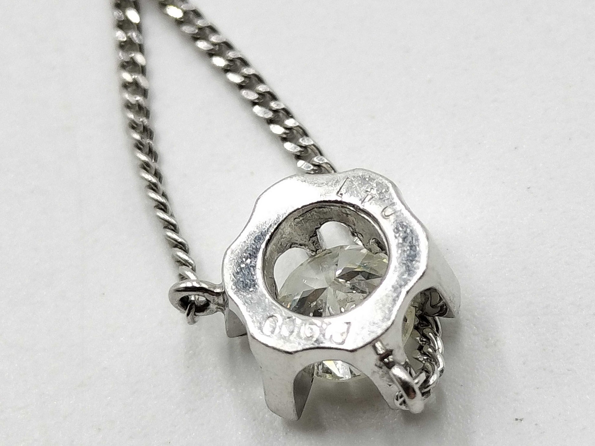 D0.41ct Pt900/850 3.3g Necklace 