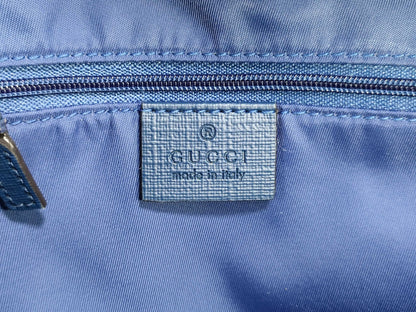 GUCCI Double G Blue Backpack Geometric Rucksack