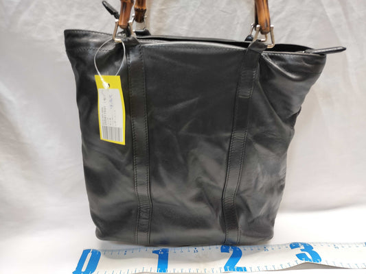 GUCCI Bamboo Leather Tote Handbag