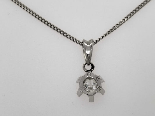 D 0.25ct Pt900/Pt850 3.2g Necklace 