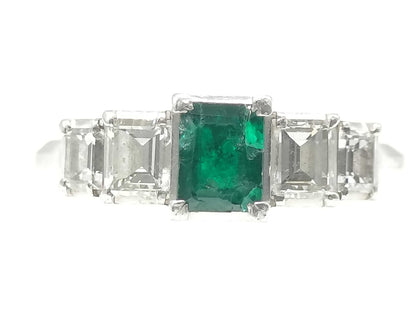 Emerald and Diamond Pm 5.1g Ring 