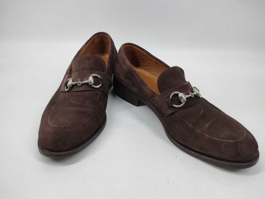GUCCI Suede Horsebit Loafers