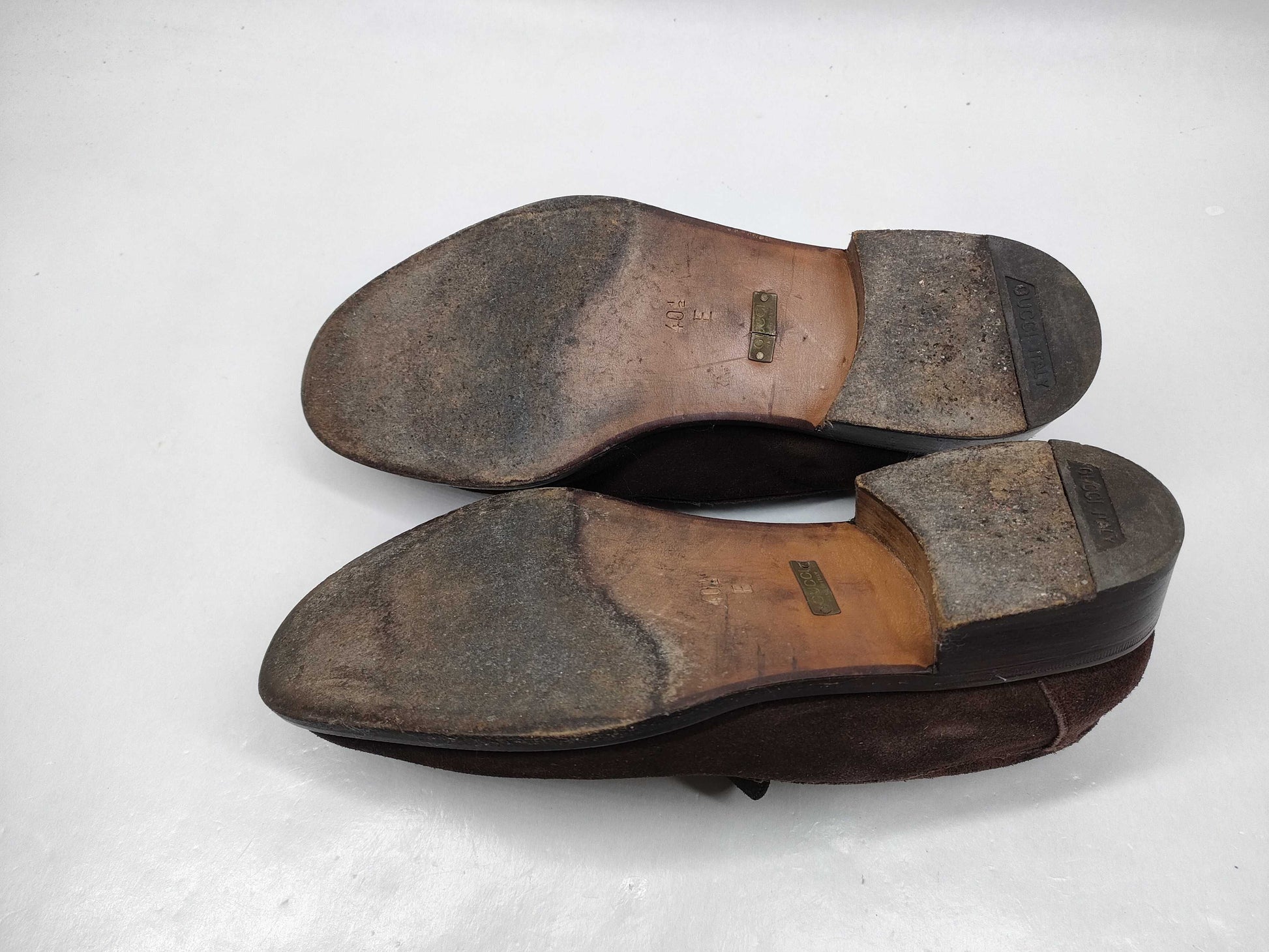 GUCCI Suede Horsebit Loafers