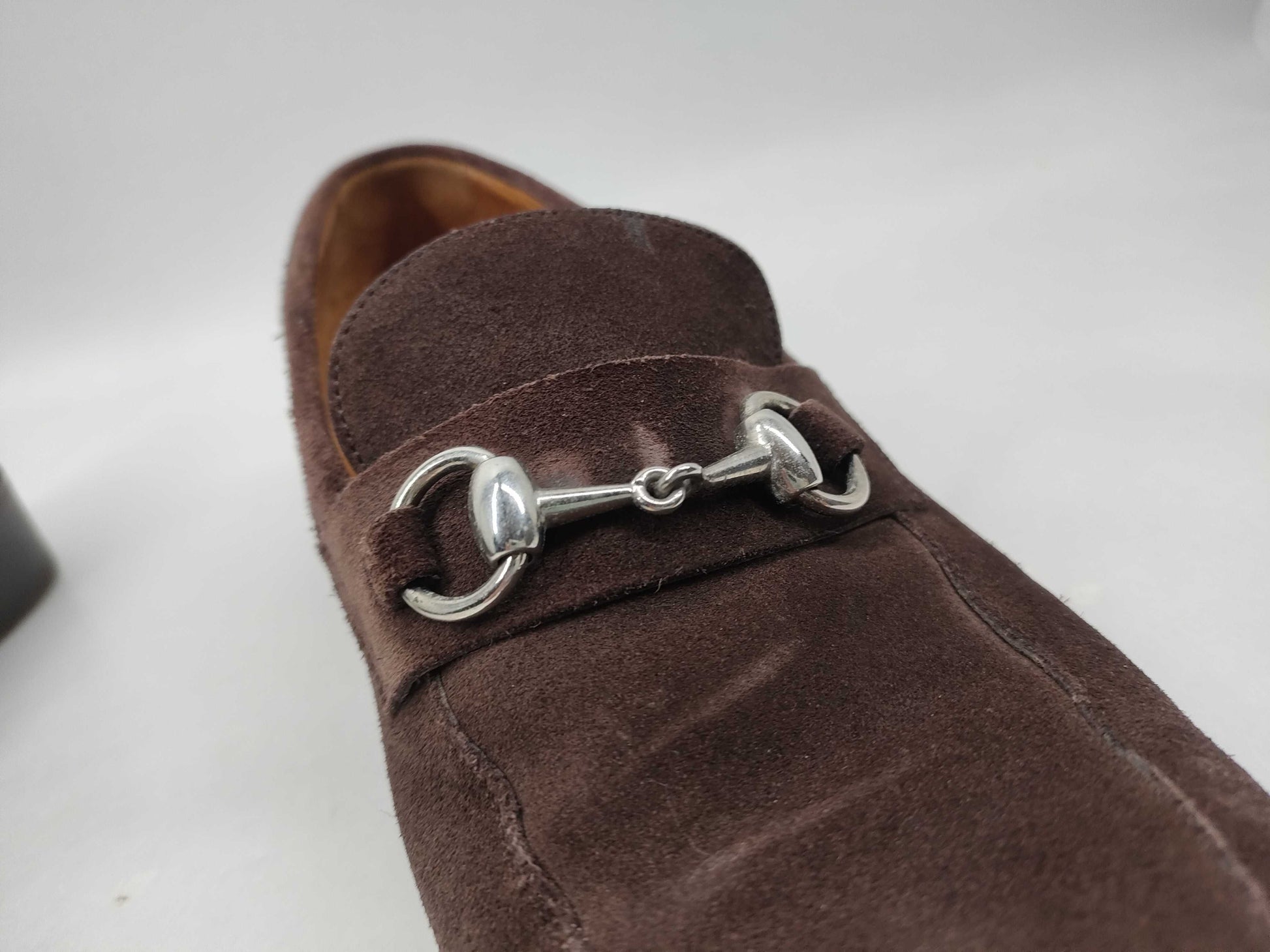GUCCI Suede Horsebit Loafers