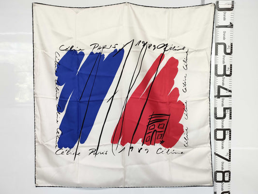 CELINE Silk Large Scarf