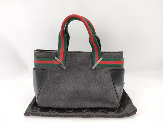 GUCCI Canvas Handbag with Pouch