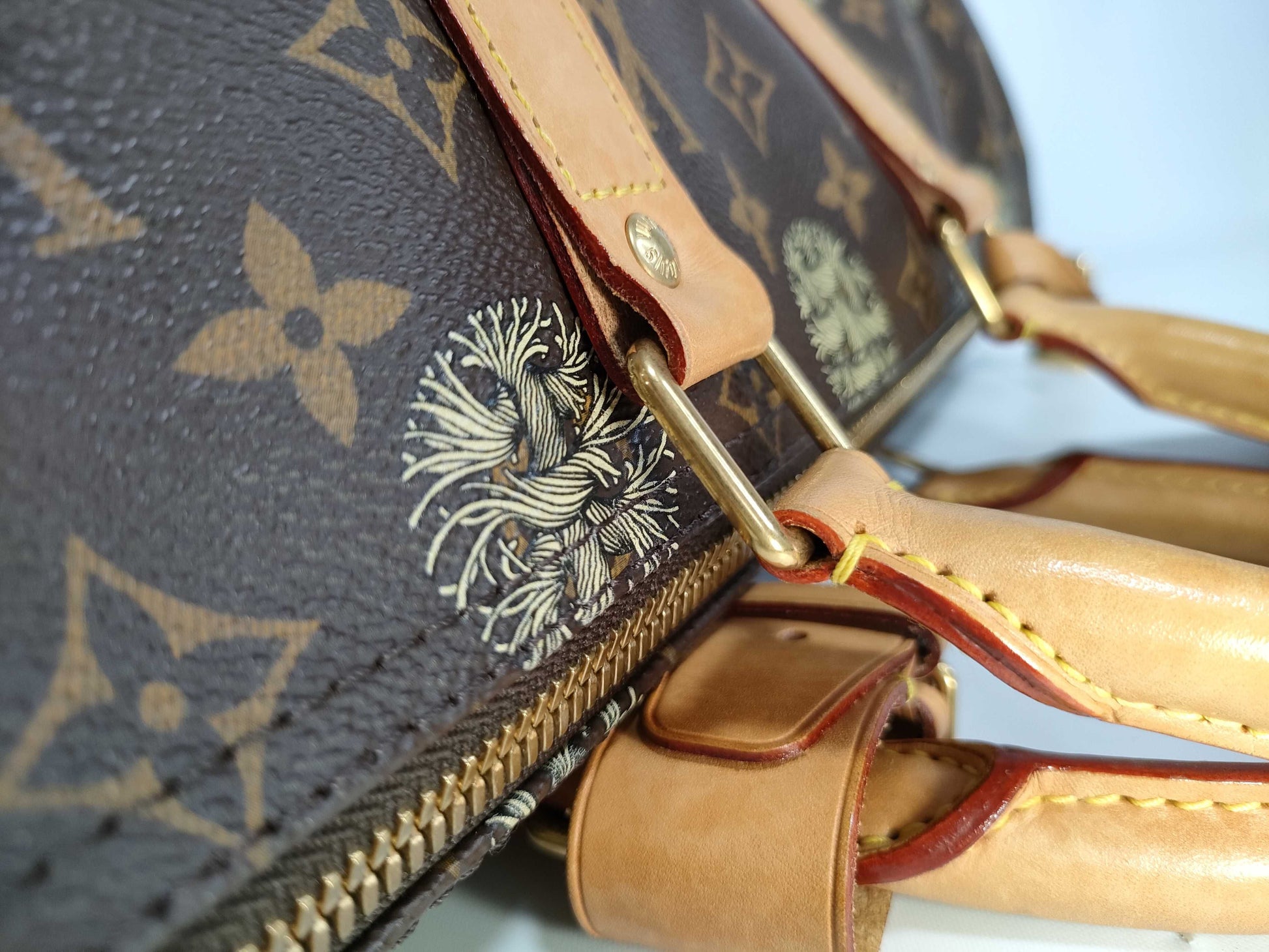 LOUIS VUITTON Monogram Christopher Nemeth Keepall 45 Boston Bag