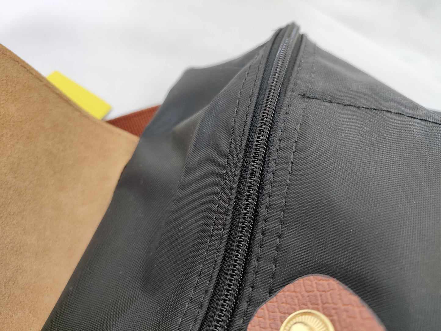 LONG CHAMP Nylon x Leather Backpack