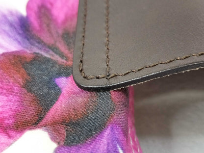 LONG CHAMP Le Pliage Floral Print Nylon and Leather Tote Bag