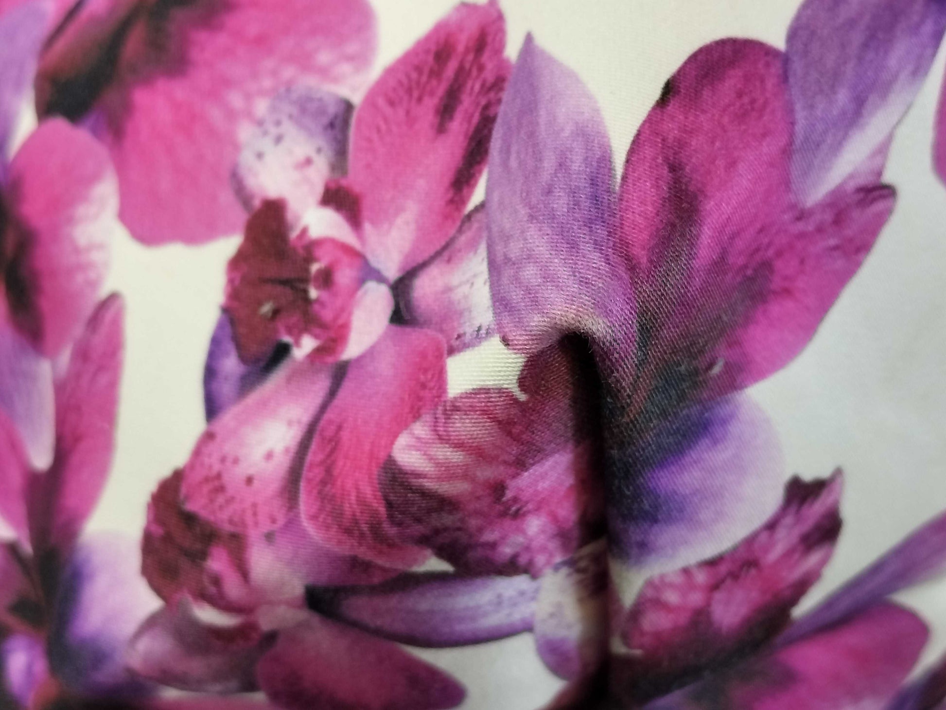 LONG CHAMP Le Pliage Floral Print Nylon and Leather Tote Bag