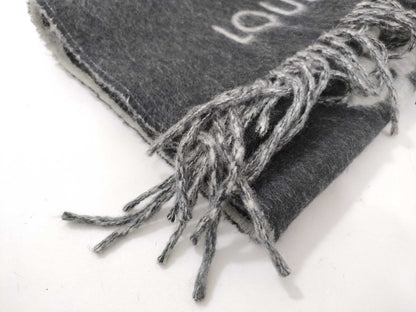 LOUIS VUITTON Monogram Cashmere Scarf Black Scarf