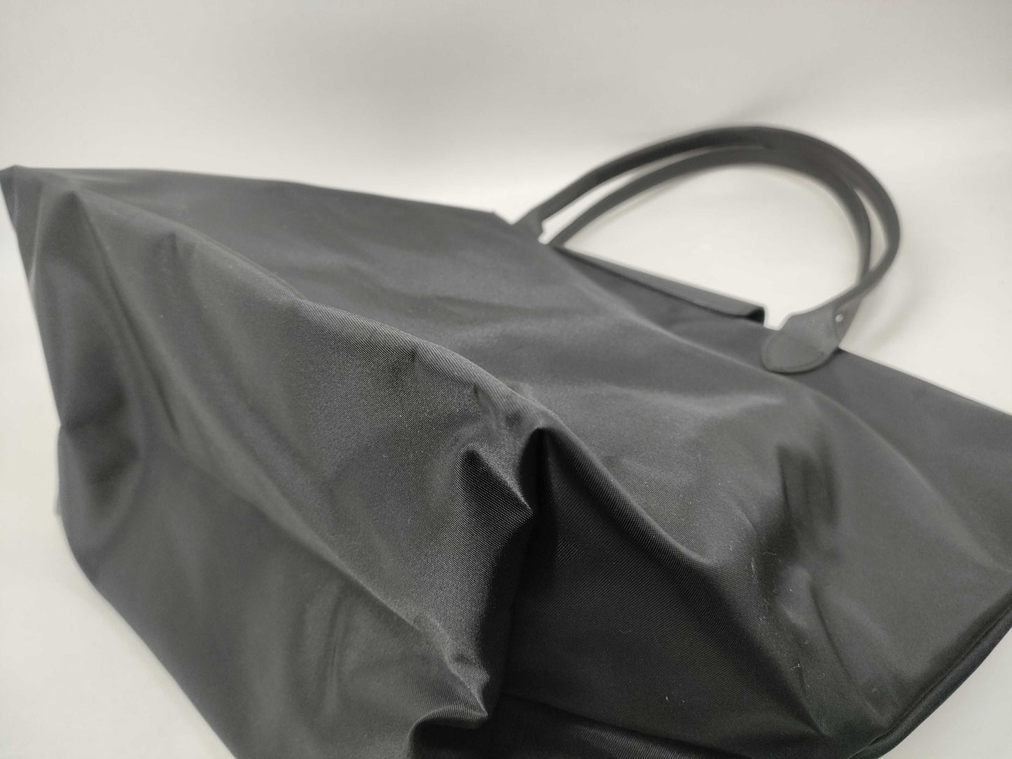 LONG CHAMP Pliage Nylon Black Tote Bag