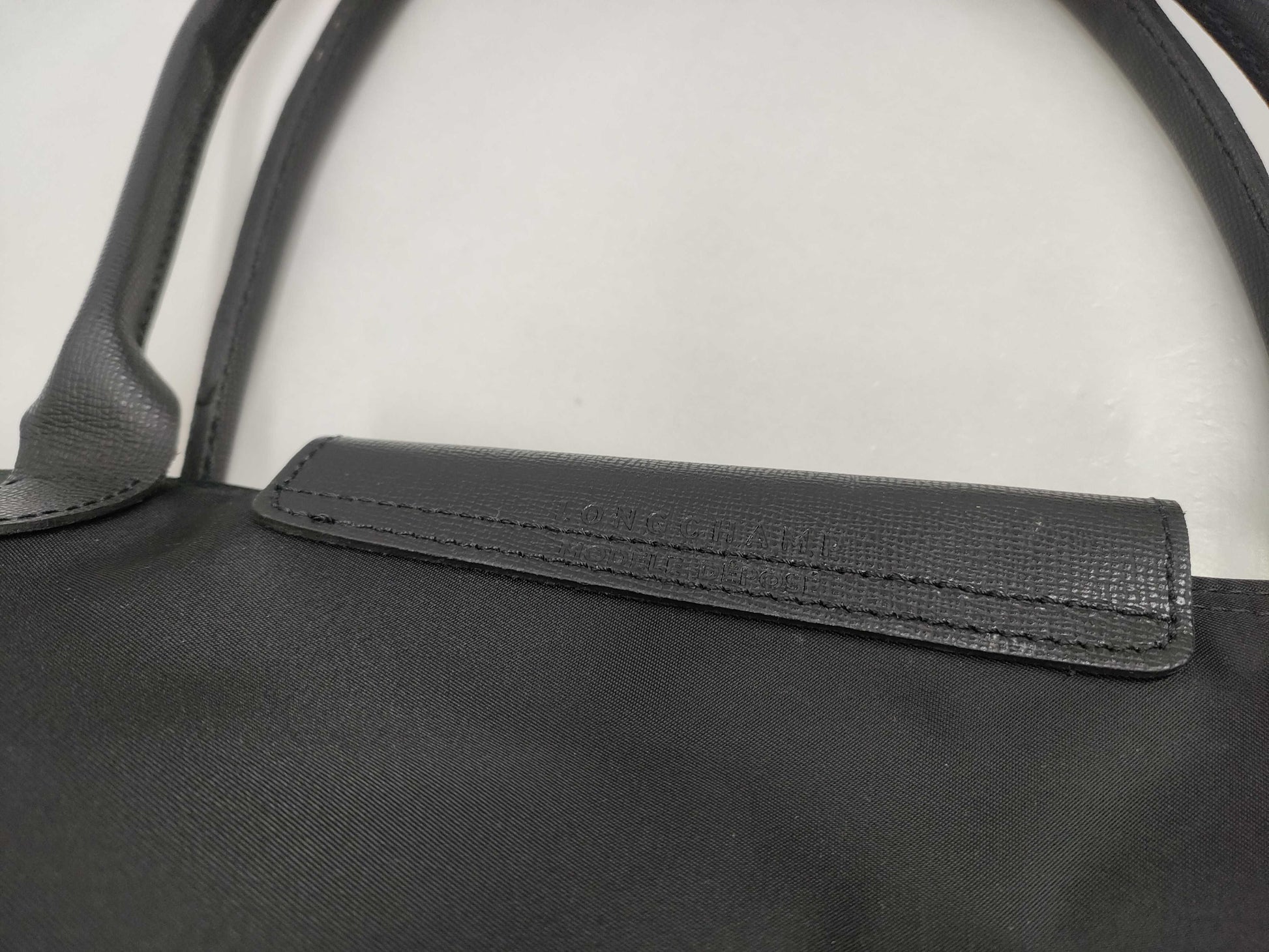 LONG CHAMP Pliage Nylon Black Tote Bag