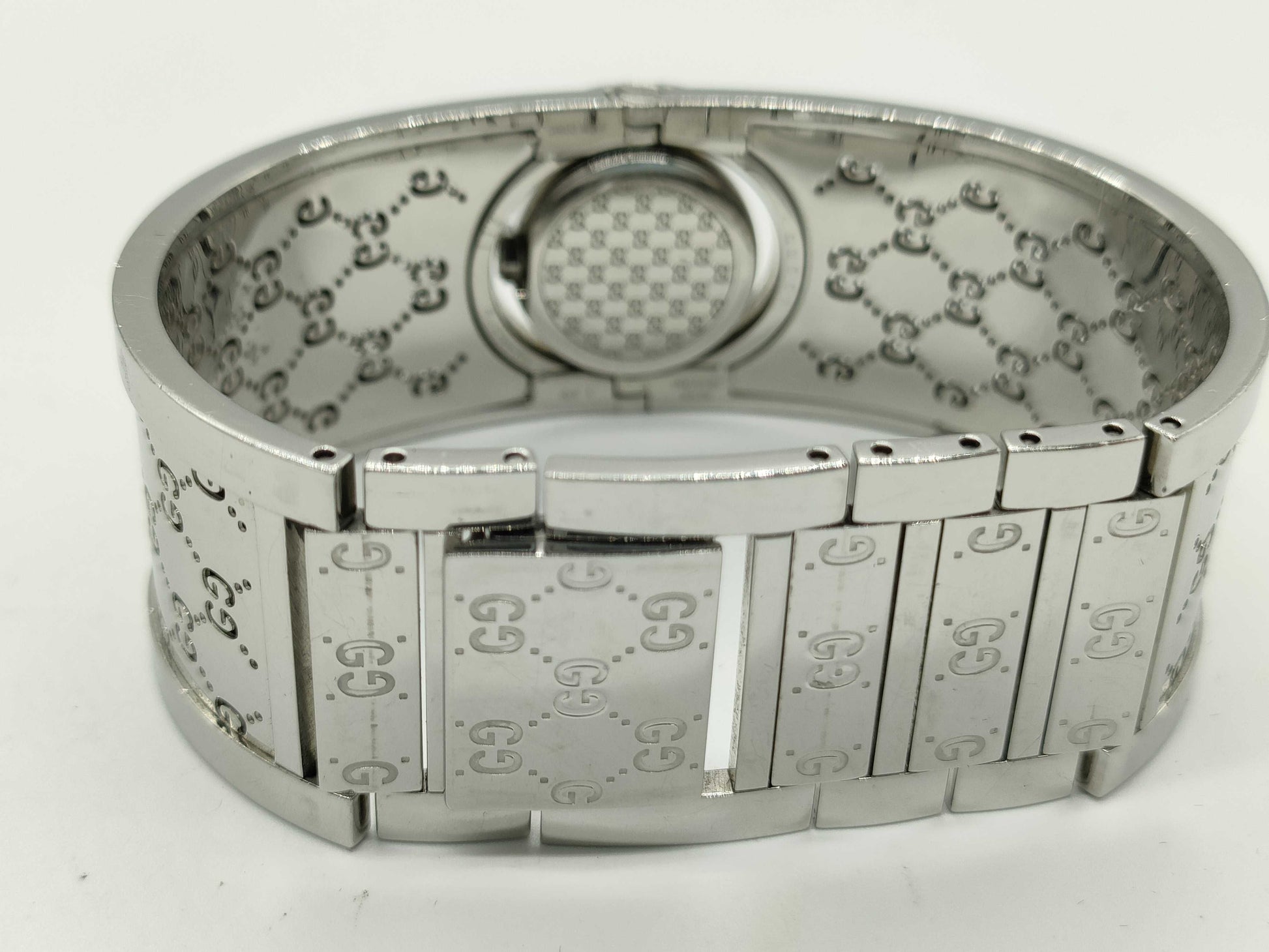 GUCCI GG Pattern Bangle Watch 112 Undying Women's Watch