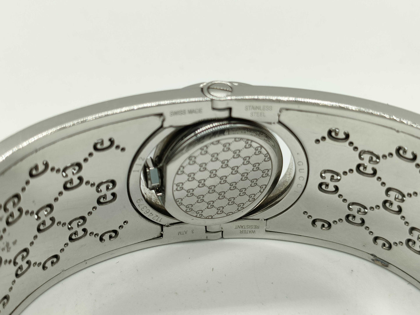 GUCCI GG Pattern Bangle Watch 112 Undying Women's Watch