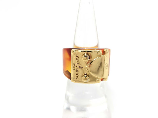 LOUIS VUITTON Monogram M65204 Berg Lockme Tortoiseshell Ring