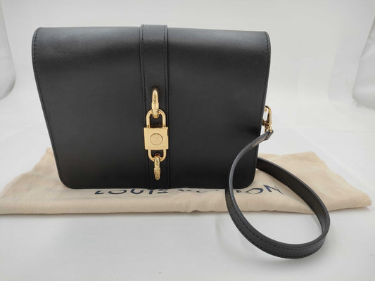 LOUIS VUITTON Rendez-Vous Noir Black Leather Shoulder Bag