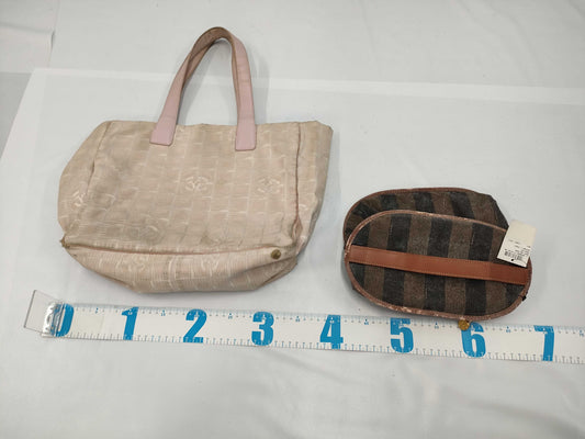 CHANEL Fendi Zucca 2-piece handbag