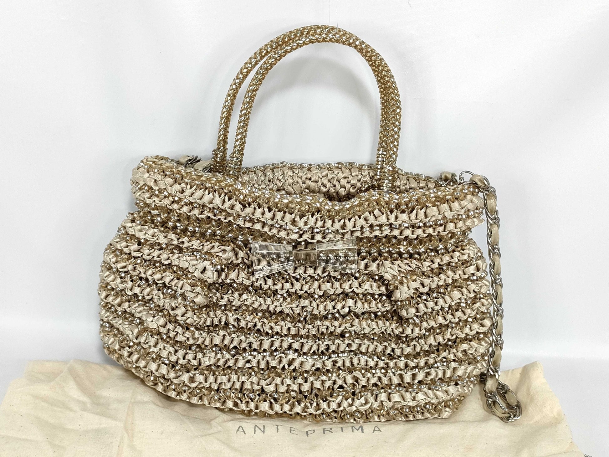 ANTEPRIMA Cristallo Fiocco 2-Way Chain Handbag