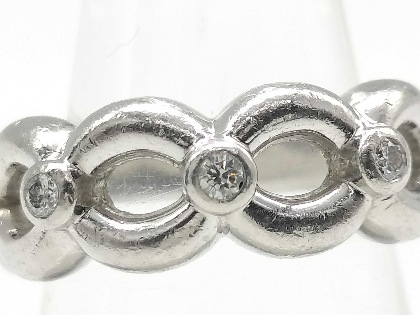 MIKIMOTO D 0.09ct PT950 11.7g Ring 
