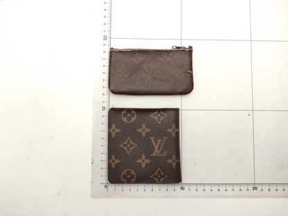 LOUIS VUITTON Monogram Pochette Cle/Bifold Wallet