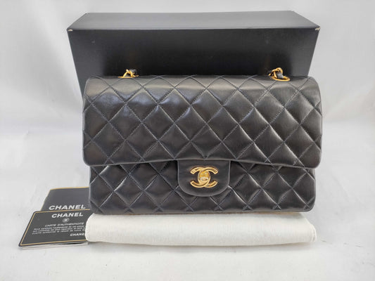 CHANEL [With sticker card] No. 3 Lambskin Matelasse 25 Shoulder Bag