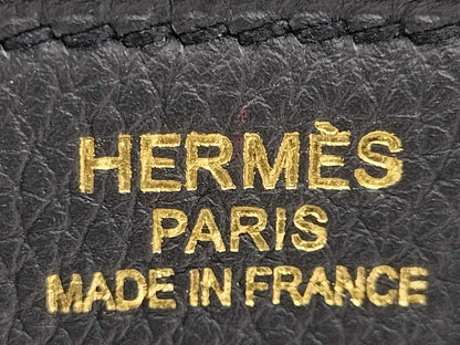 HERMES Birkin 35 handbag with GD hardware, dark gray, unclear year of manufacture stamp