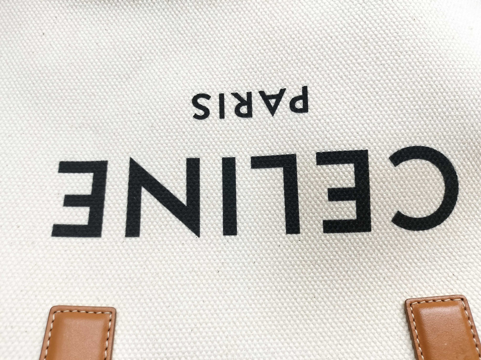 CELINE Horizontal Cabas Canvas Tote Bag