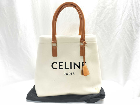 CELINE Horizontal Cabas Canvas Tote Bag