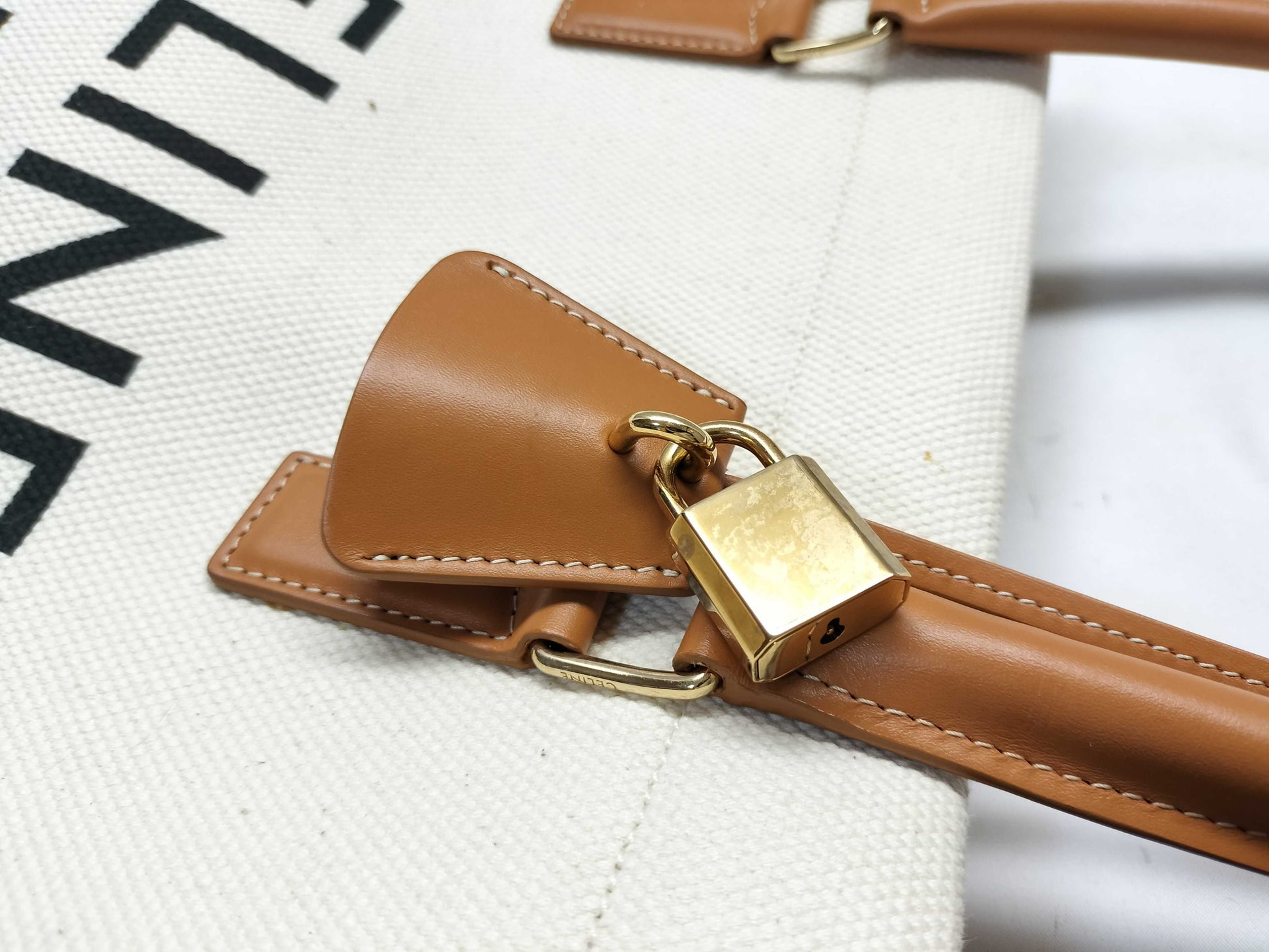 CELINE Horizontal Cabas Canvas Tote Bag