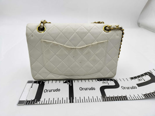 CHANEL Lambskin Double Flap Shoulder Bag
