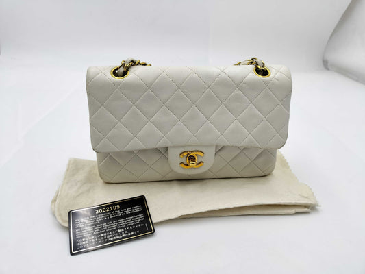 CHANEL Lambskin Double Flap Shoulder Bag